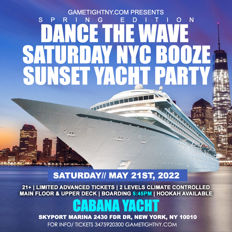  NYC Cabana Yacht Sunset Cruise Party | GametightNY.com