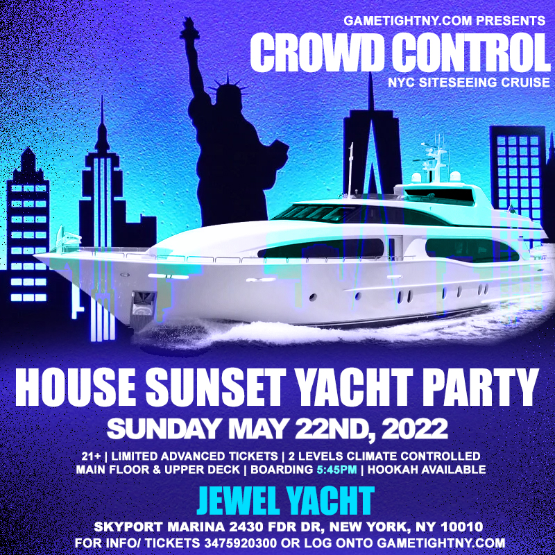  NYC Cruise Skyport Marina EDM Jewel Yacht Tickets Party | GametightNY.com