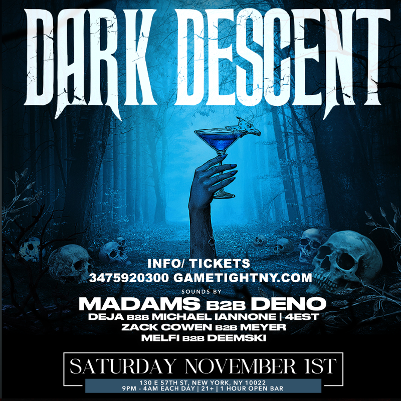 Celebrate Halloween 2025 in NYC at Aura57’s Dark Descent on Saturday, November 1st. Rotating DJs, spooky décor, dance floor, 1-hour sponsored open bar. 21+.
| GametightNY.com