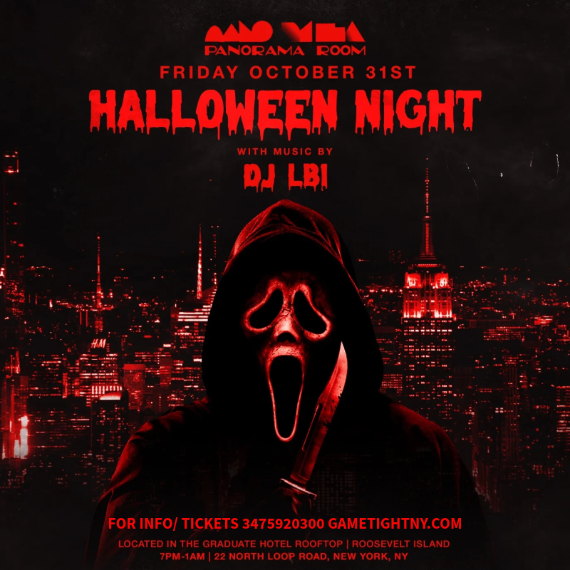 
Celebrate Halloween Night at Panorama Room NYC with skyline views, spooky cocktails, and haunting beats above Manhattan’s rooftop skyline.
| GametightNY.com